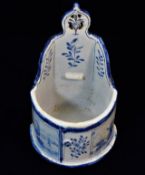 A delft pottery ink stand 4.5in high