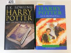 Two J. K. Rowling Half Blood Prince books with adu