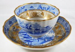 A Miles Mason Chinese tea bowl & saucer