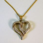 An 18in 9ct gold chain & pendant set with approx.