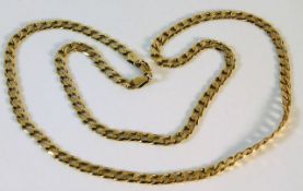 A 9ct gold curb link chain 20in long 16.2g