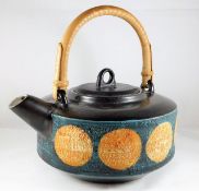A Troika pottery teapot unsigned 8.5in wide x 5in