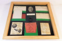 A framed commemorative montage for Richard Metters