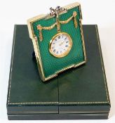 A Kitney & Co. silver gilt travel clock
