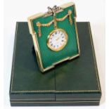 A Kitney & Co. silver gilt travel clock