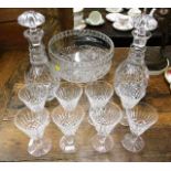 Eight Waterford crystal crystal glasses, two unmar