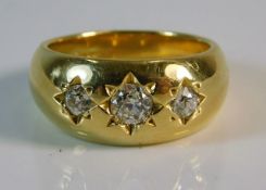 A 19thC. 18ct gold (later marked) gypsy style ring