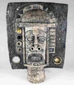 A Troika pottery mask by Marilyn Pascoe 10in high