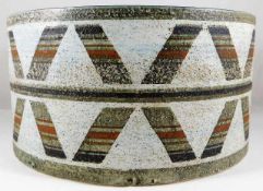 A Troika pottery drum bowl by Honor Curtis 6.5in w