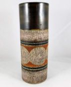 A Troika St. Ives pottery cylinder vase with early