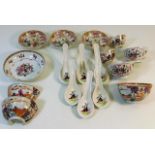 Six Chinese porcelain soup spoons twinned with a q