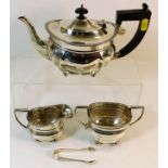 A Birmingham silver matched tea service, Alexandra
