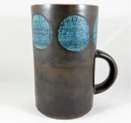 A Troika pottery smooth mug 4.75in high