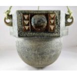A rare, one of four made, Troika pottery hanging b