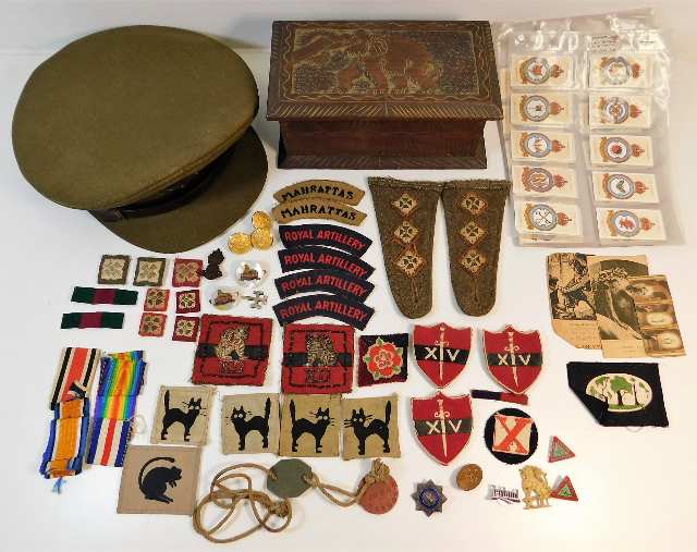 A selection of WW2 badges & other items including