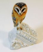 A fine Meissen porcelain owl bird figure 5.25in ta
