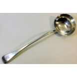 A William IV silver ladle by William Chawner, Lond