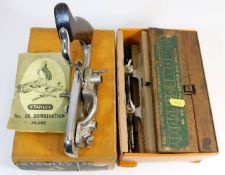 A boxed Stanley No.50 combination plane with blade