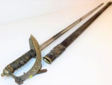 An officer's dress sword & scabbard by Sanderson &