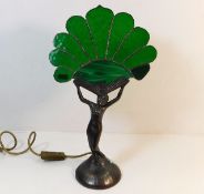 A decorative art deco style figurative fan lamp 16