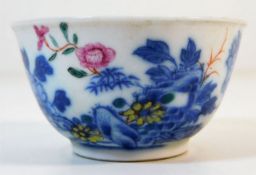 A 19thC. Chinese porcelain tea bowl 2.75in diamete