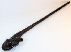A gents carved Victorian "Punch" walking cane 41in