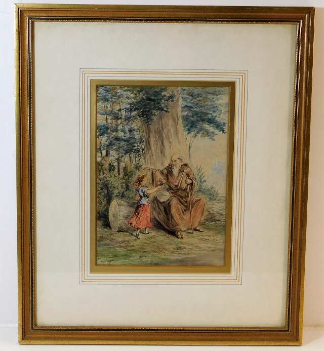 A framed Robert W. Sampson watercolour, image size