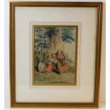 A framed Robert W. Sampson watercolour, image size