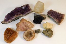 A quantity of decorative minerals & rocks includin