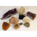 A quantity of decorative minerals & rocks includin