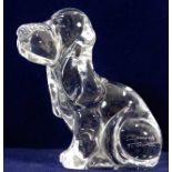 A French Daum crystal dog figure