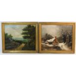 A pair of small W. Stubbs oil on canvas painters,