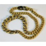 An 18ct gold curb chain set with diamonds a/f (fir