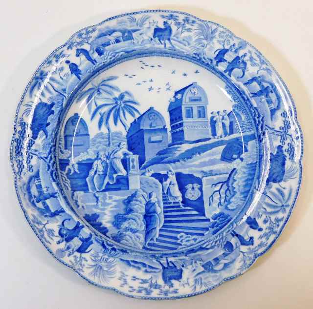 Twelve early 19thC. Spode blue & white transferwar