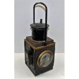 A railway lantern embossed BR(W) 19in high inclusi