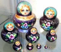 A set of Russian graduated dolls (ten)