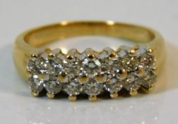 An 18ct gold diamond ring set with approx. 0.56ct