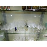A quantity of drinking glasses & one eyeglass, con