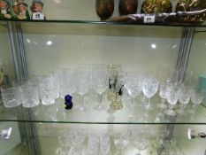 A quantity of drinking glasses & one eyeglass, con