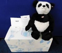 A boxed Steiff classic Panda Bear teddy bear £30-4