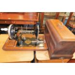A Frister & Rossman cased sewing machine