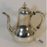 An antique French 0.950 silver coffee pot approx. 350g