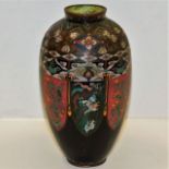 An Oriental cloisonne vase 9.5in tall