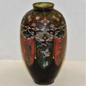 An Oriental cloisonne vase 9.5in tall