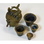 A brass Nuremberg style nested weights set