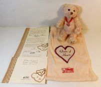 A fleece bagged Steiff Diana Queen of Hearts teddy