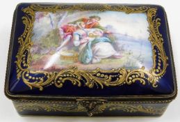 19thC. French Sevres ormolu mounted hinged porcel