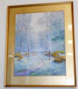 A John Baragwanath King watercolour of woodland sc