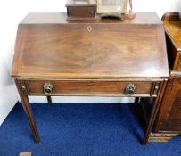 A 19thC. mahogany bureau desk 39.5in wide x 21in d