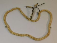 An ethnic bone tribal style necklace